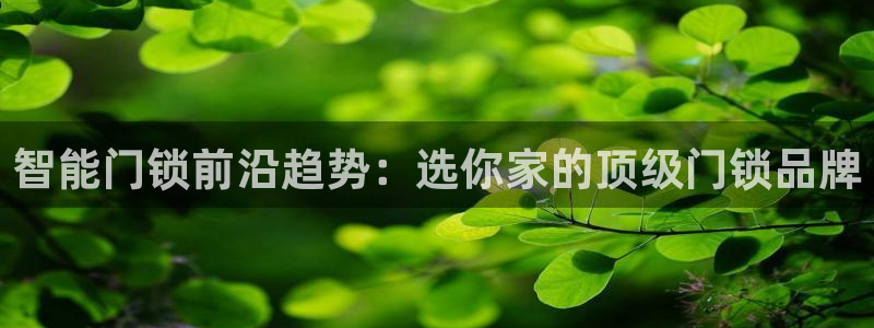 富联娱乐注册反判官333OO：智能门锁前沿趋势：选你家的顶级