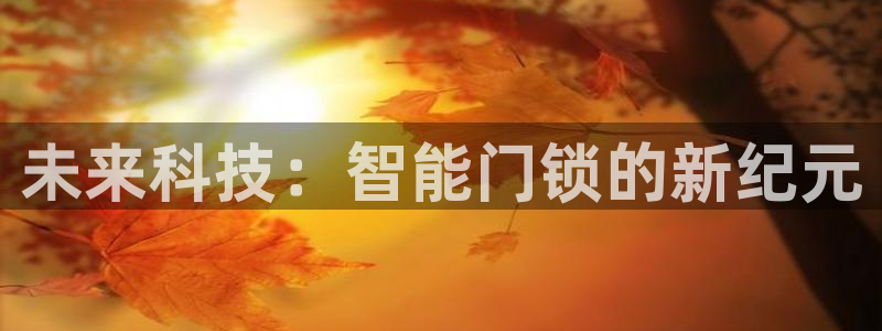 富联娱乐下载免费版：未来科技：智能门锁的新纪元