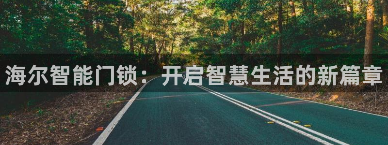 富联娱乐怎么样可靠吗：海尔智能门锁：开启智慧生活的新篇章