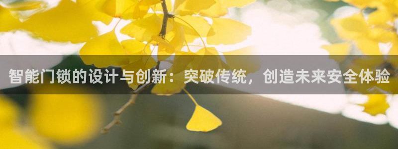 富联娱乐官方网站入口网址：智能门锁的设计与创新：突破传统，创