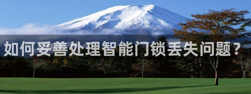 富联娱乐代理怎么样了：如何妥善处理智能门锁丢失问题？